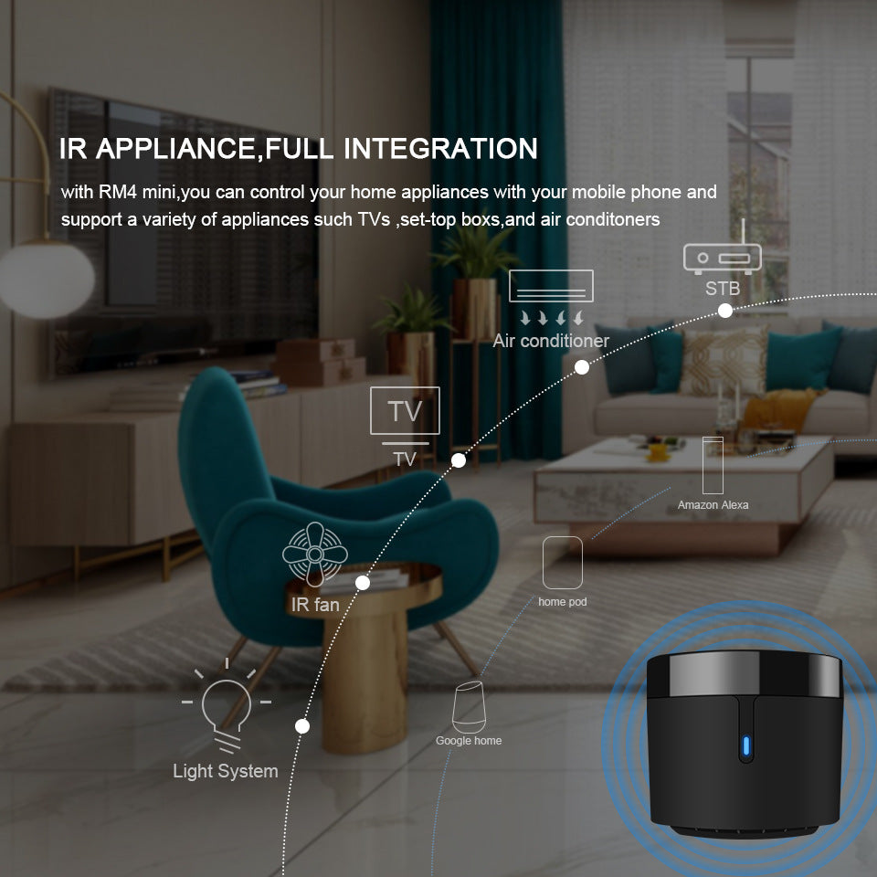 Control remoto universal negro para hogar inteligente recargable USB — SmartHome Pro