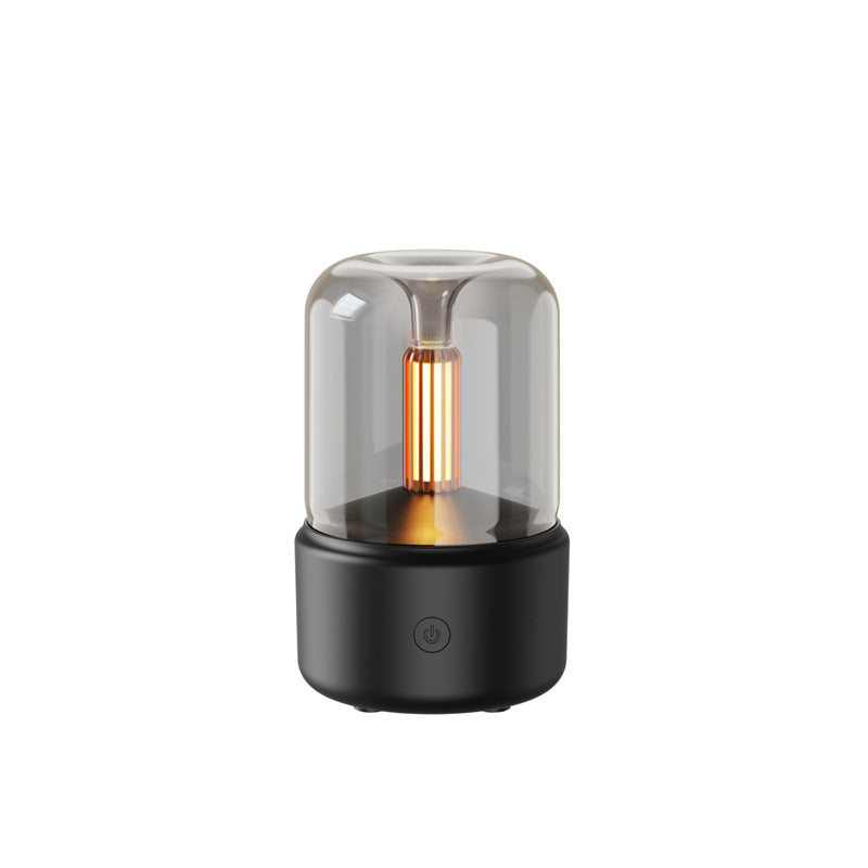 Humidificador tipo vela encendido de noche — luz nocturna 8-12 horas
