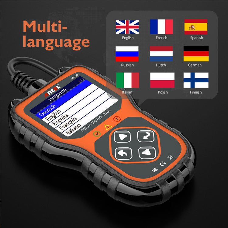 Escáner OBD2 Ancel AS200 — Diagnóstico Profesional para tu Coche