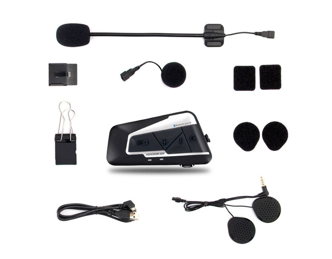 Intercomunicador Bluetooth para Casco de Moto — 1200M, Impermeable