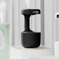 Humidificador LED antigravedad en dormitorio — apagado automático sin agua
