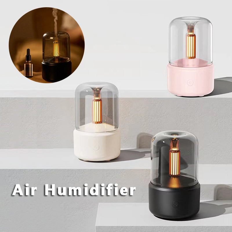 Humidificador portátil tipo vela LED color beige — SmartHome Pro
