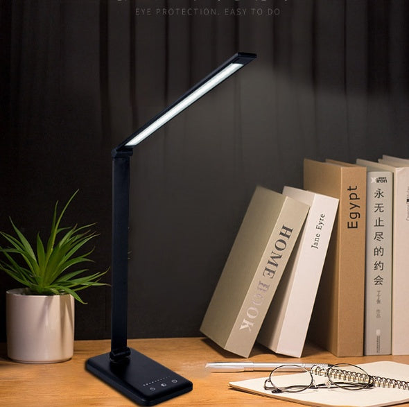 lámpara, escritorio, LED, carga inalámbrica, USB, regulable, oficina, dormitorio

