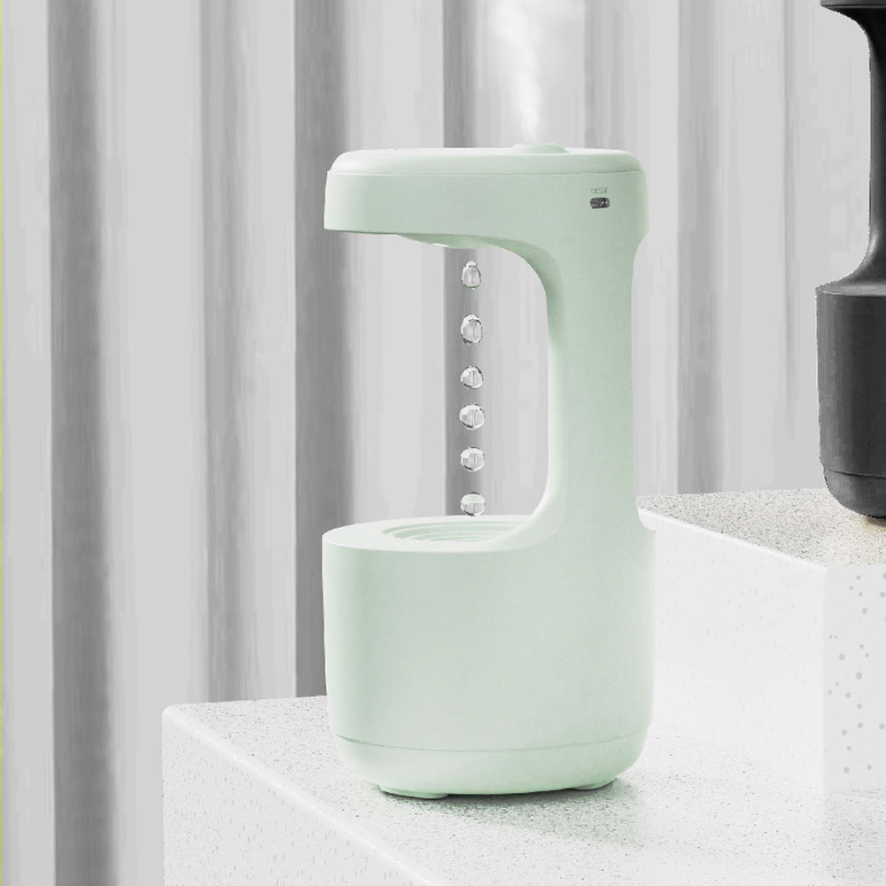 Detalle base del humidificador antigravedad con conexión USB
