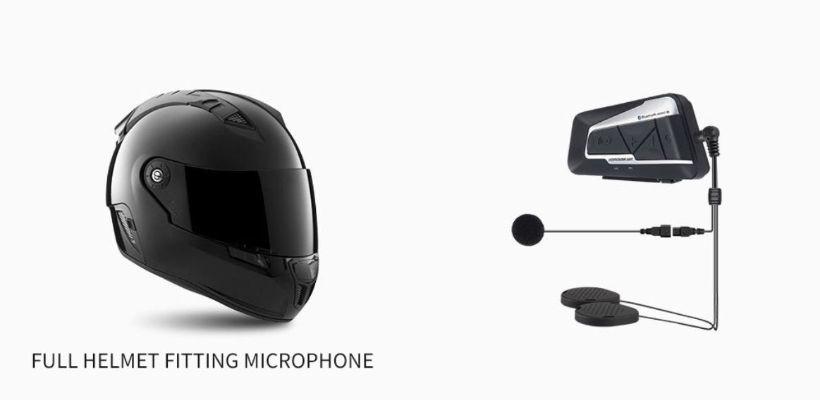 Intercomunicador Bluetooth para Casco de Moto — 1200M, Impermeable