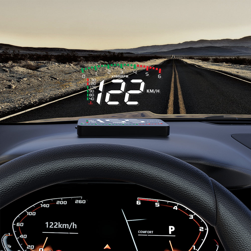Proyector HUD de Velocidad para Coche — Pantalla HD en Parabrisas
