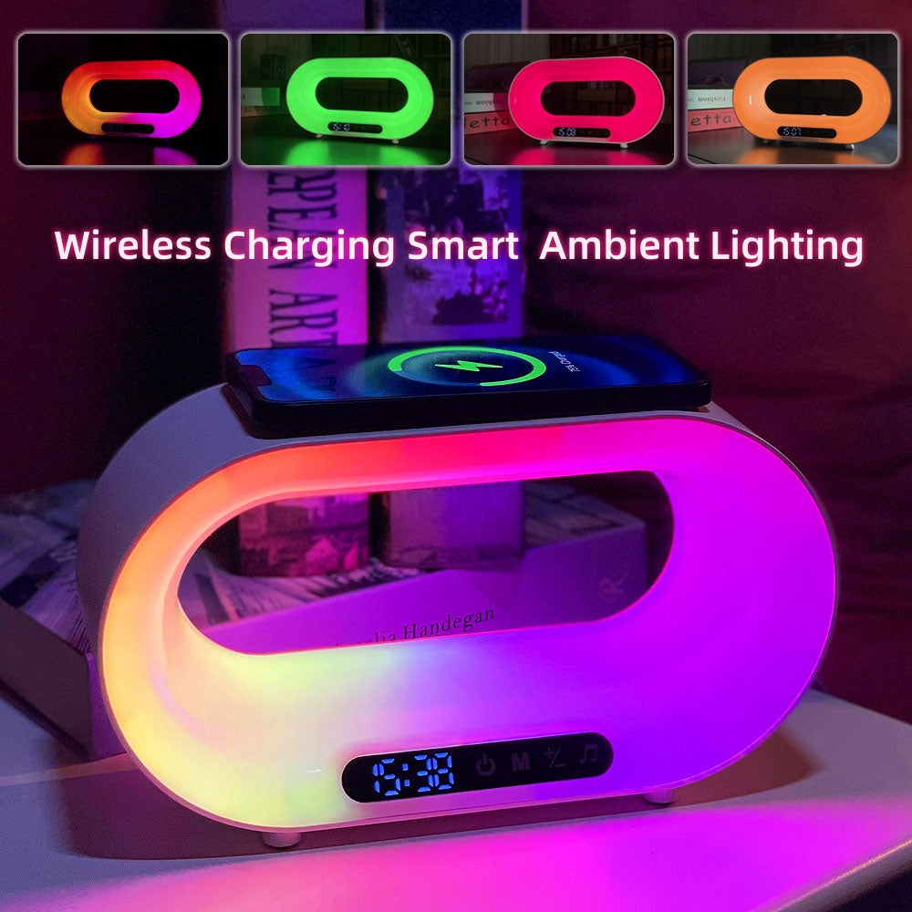 Lámpara LED inteligente 5 en 1 QLAMP-3601 blanca vista principal — SmartHome Pro