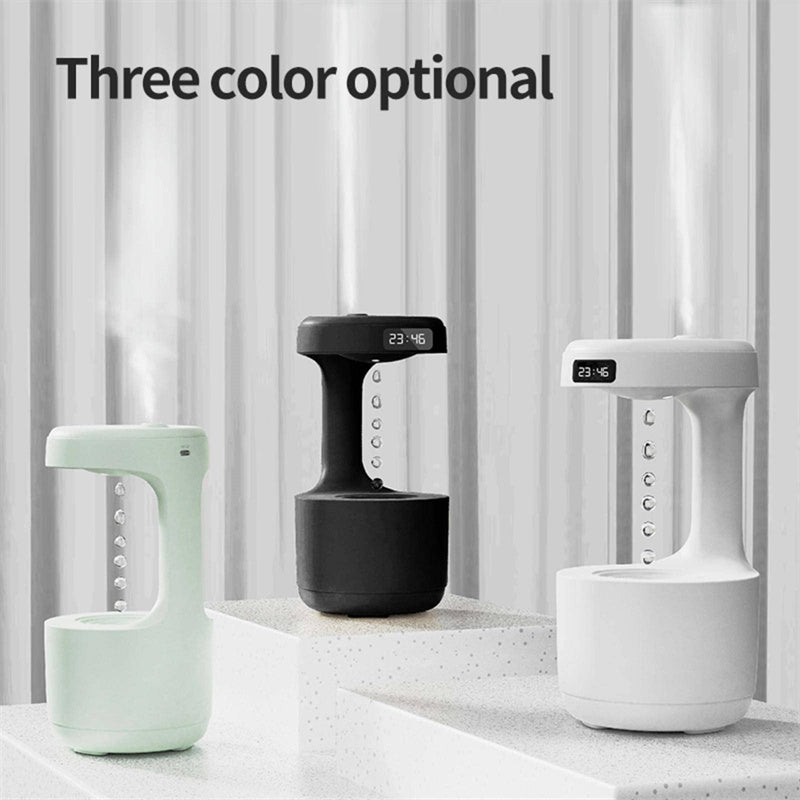 Pantalla LED con reloj y temperatura del humidificador antigravedad
