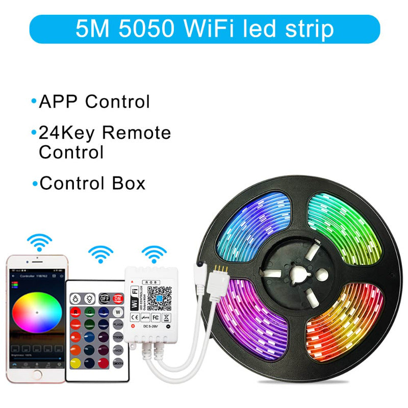Tira LED Inteligente WiFi RGB — Compatible con Alexa y Google Home
