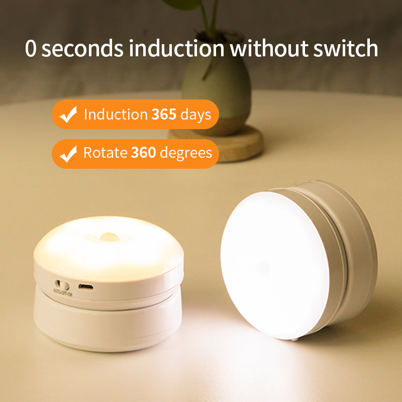 Luz nocturna LED giratoria con sensor de movimiento – vista frontal | SmartHome Pro