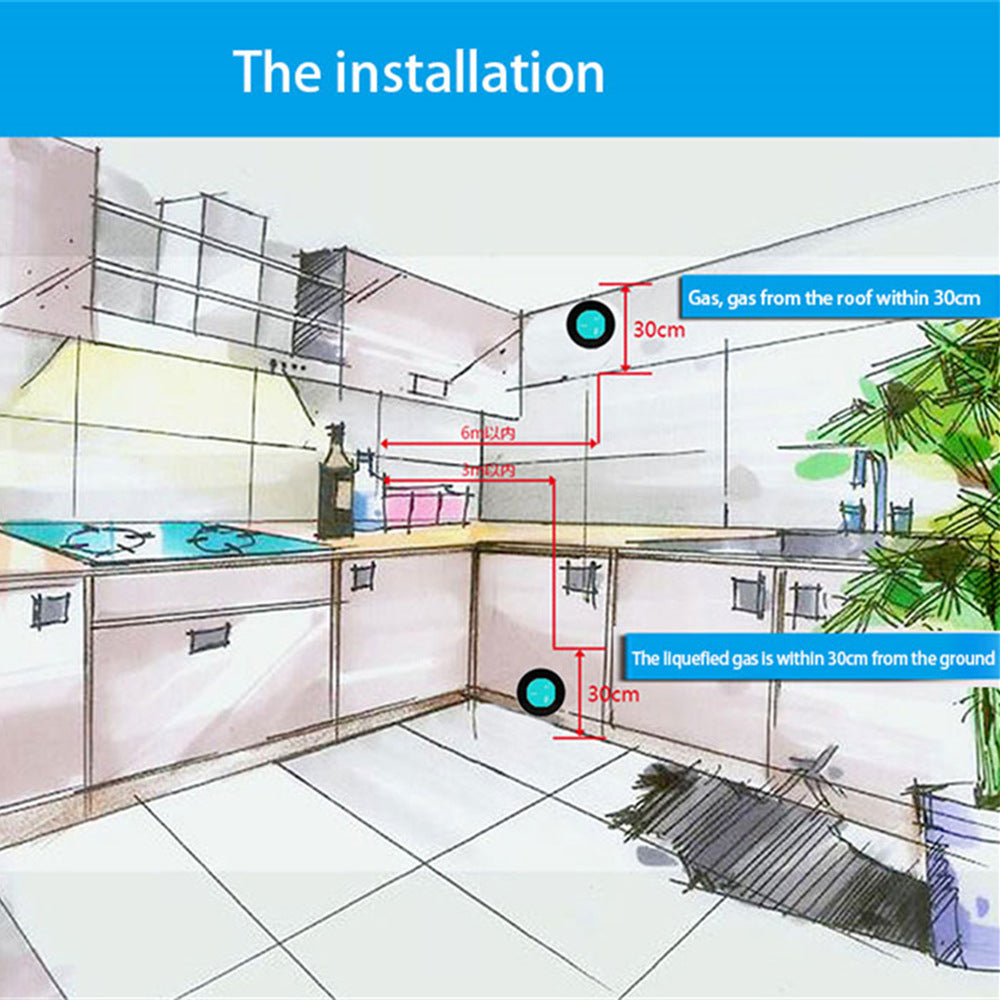 Detector de Gas Inteligente WiFi con Alarma y Alertas al Móvil