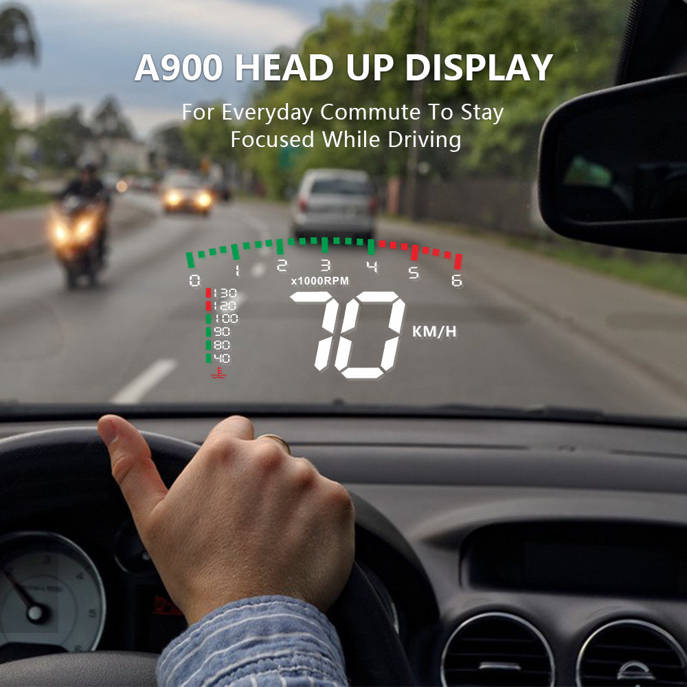 Proyector HUD de Velocidad para Coche — Pantalla HD en Parabrisas
