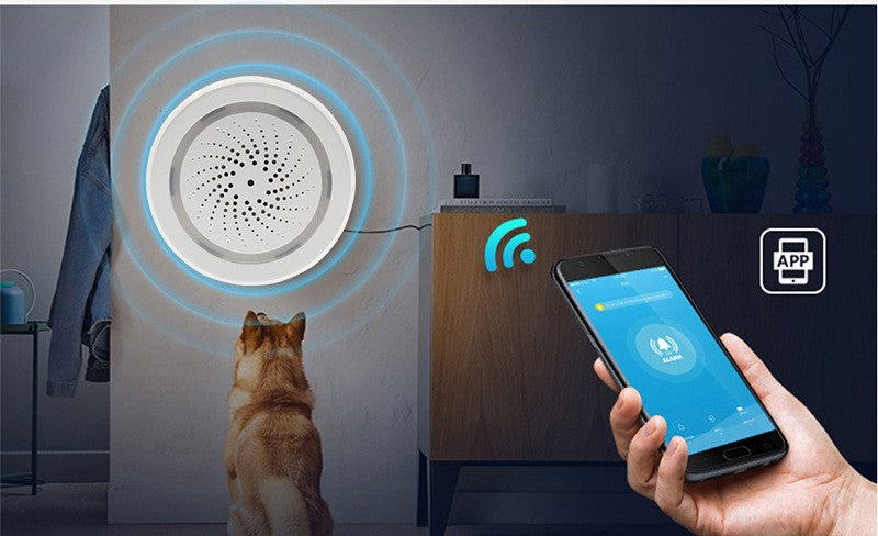 Alarma WiFi Inalámbrica Inteligente para el Hogar — Sonido y Luz