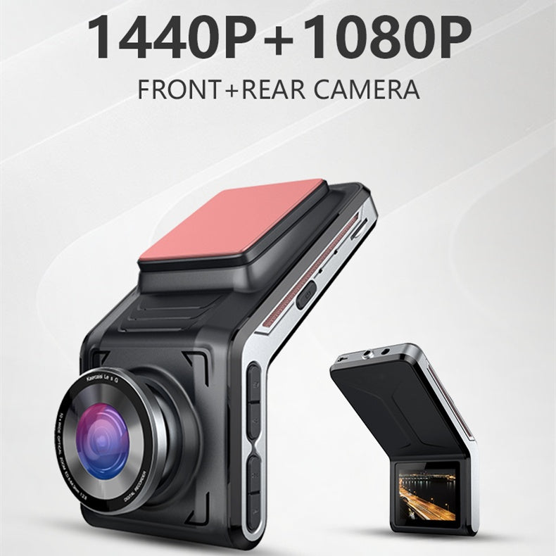 Cámara Dashcam 2K Doble Lente para Coche — Delantera y Trasera WiFi