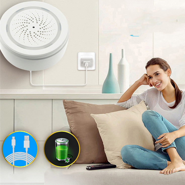 Alarma WiFi Inalámbrica Inteligente para el Hogar — Sonido y Luz